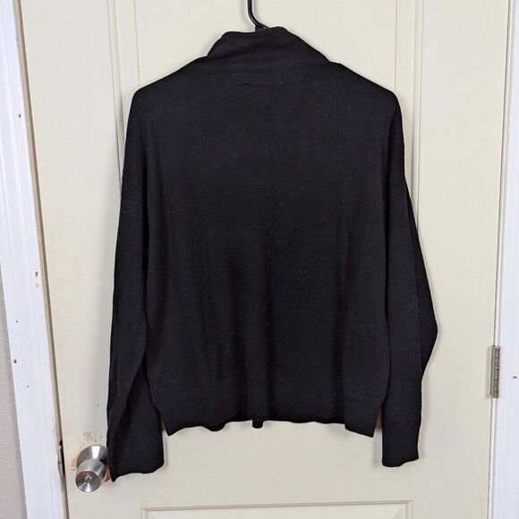 Theory | Black Cashmere Funnel Neck Pullover Size Medium - Picture 2 of 8